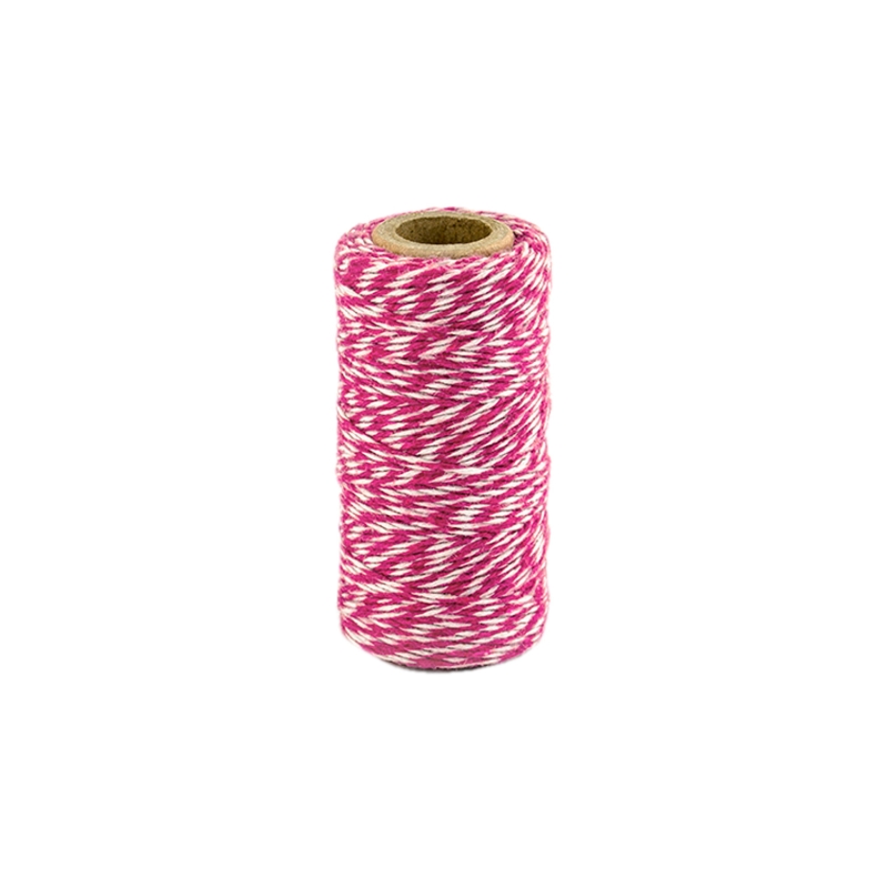 50m Bäckergarn / Bakers Twine, pink weiß 