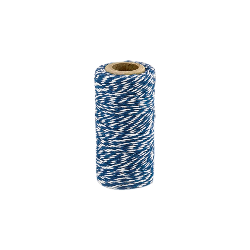 50m Bäckergarn / Bakers Twine, dunkelblau weiß 