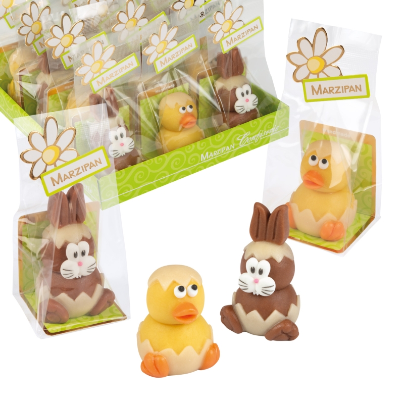 Günthart 12 Stück Marzipan Hase und Ente 