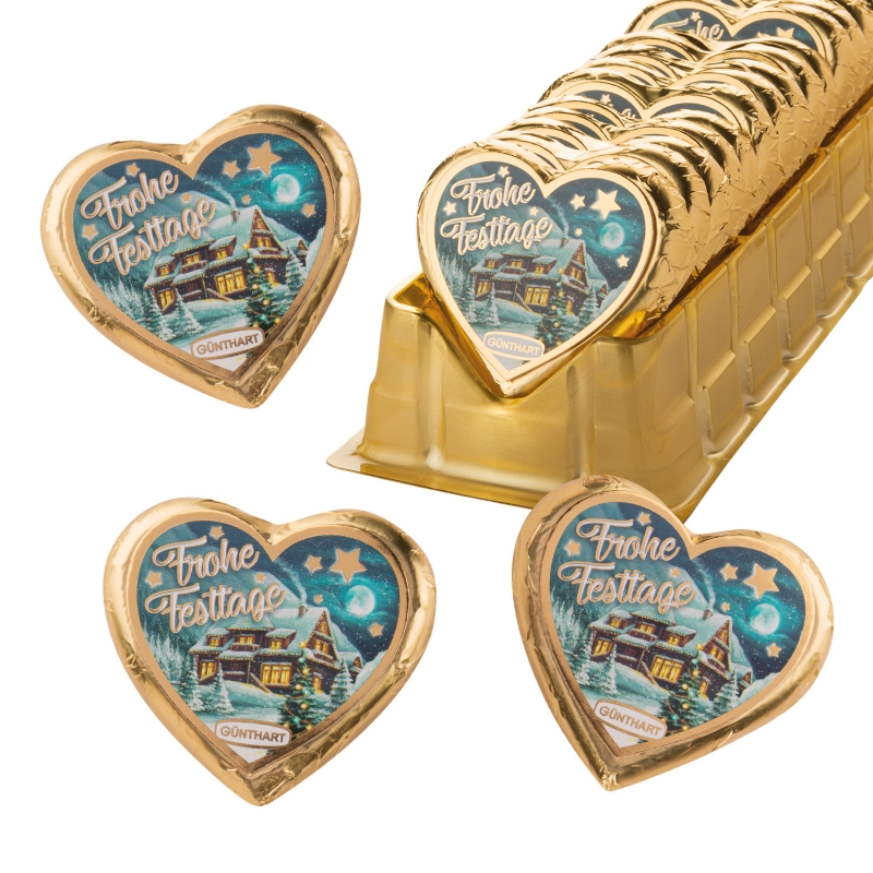 Günthart 8 Pralinenherzen groß Weihnachten 