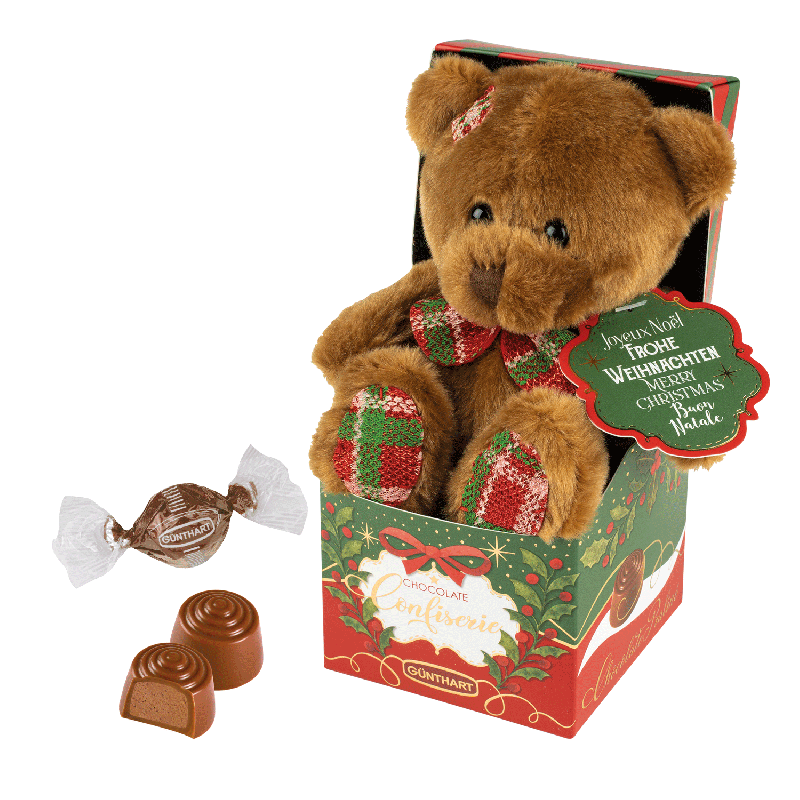 Günthart Plüschbär in Pralinenbox 
