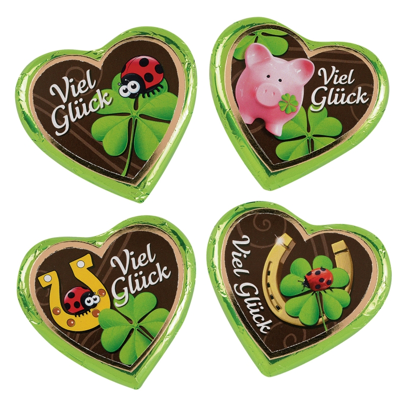 Günthart 40 Pralinenherzen Viel Glück 