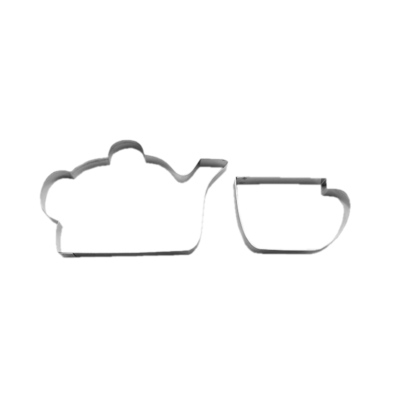 1 Keks - Ausstecher Teekanne | Kaffeekanne mit Tasse 