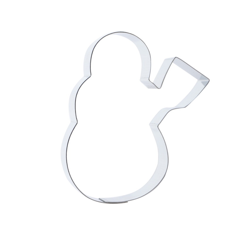 1 Keks - Ausstecher Schneemann mit Besen 