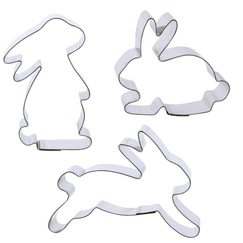 1 Keks - Ausstecher - Set Hasen 