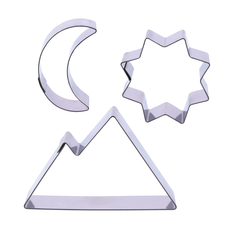 1 Keksausstecher Set Berge / Sonne / Mond - Inka Symbole 