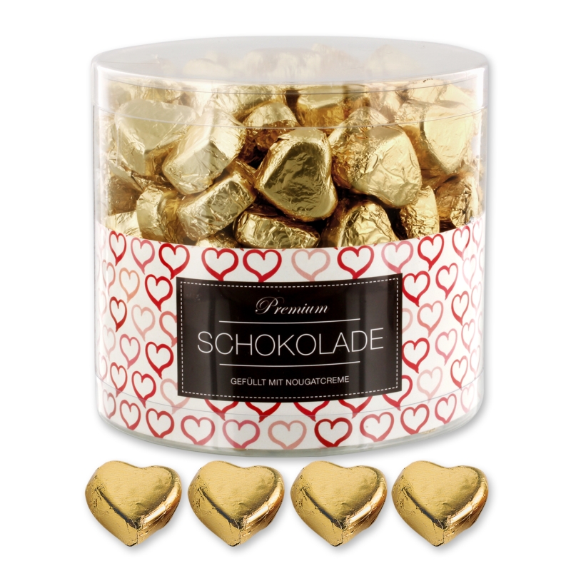 Günthart 150 goldene Herzen aus Schokolade | Herzchen 