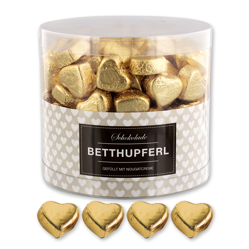 Günthart 150 goldene Herzen aus Schokolade | Betthupferl 