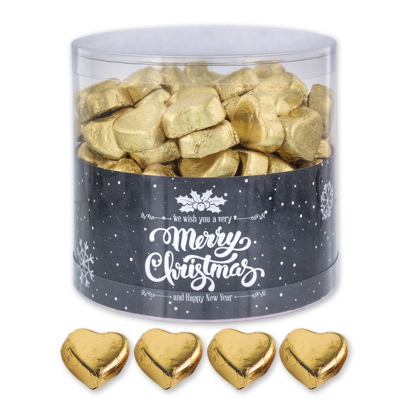 Günthart 150 goldene Herzen aus Schokolade | Merry Christmas 