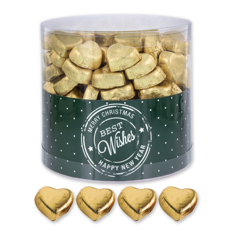 Günthart 150 goldene Herzen aus Schokolade | Best Wishes 