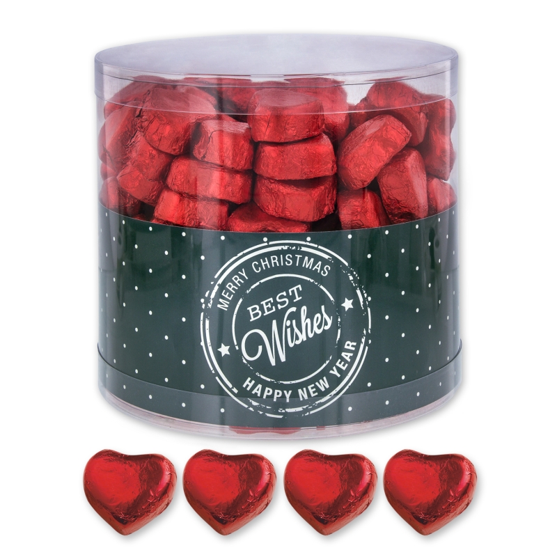 Günthart 150 rote Herzen aus Schokolade | Best Wishes 
