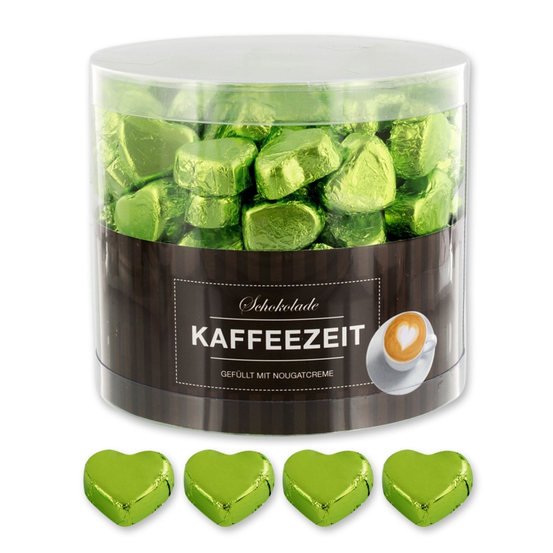 Günthart 150 grüne  Herzen aus Schokolade | Kaffeezeit 
