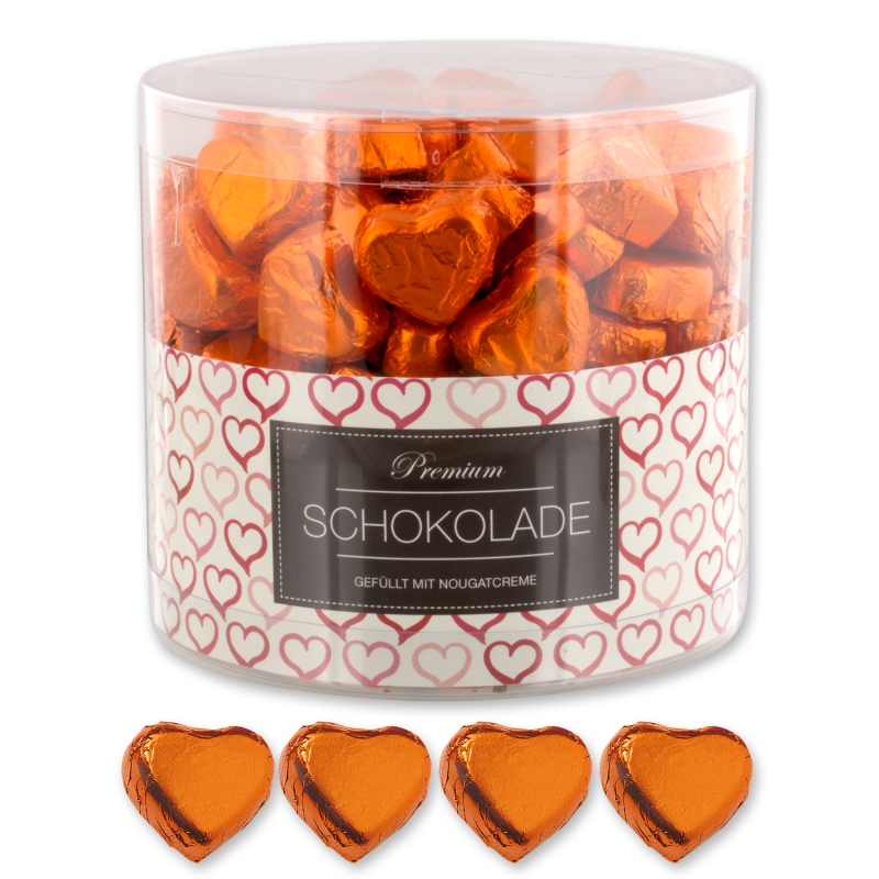 Günthart 150 orange Herzen aus Schokolade | Herzchen 