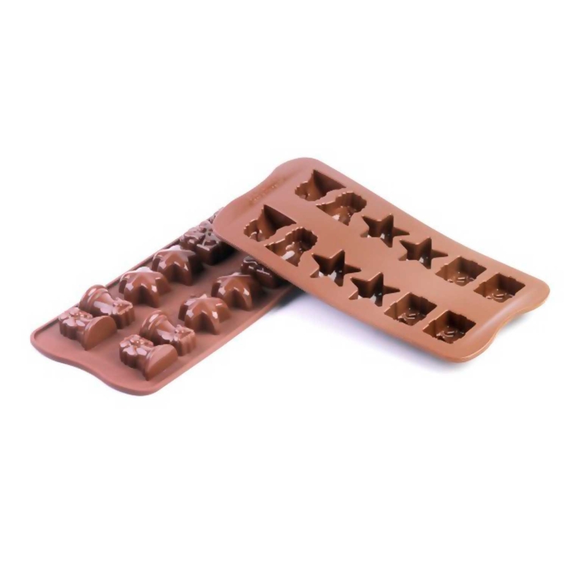 Silikonform Pralinen Weihnachten 