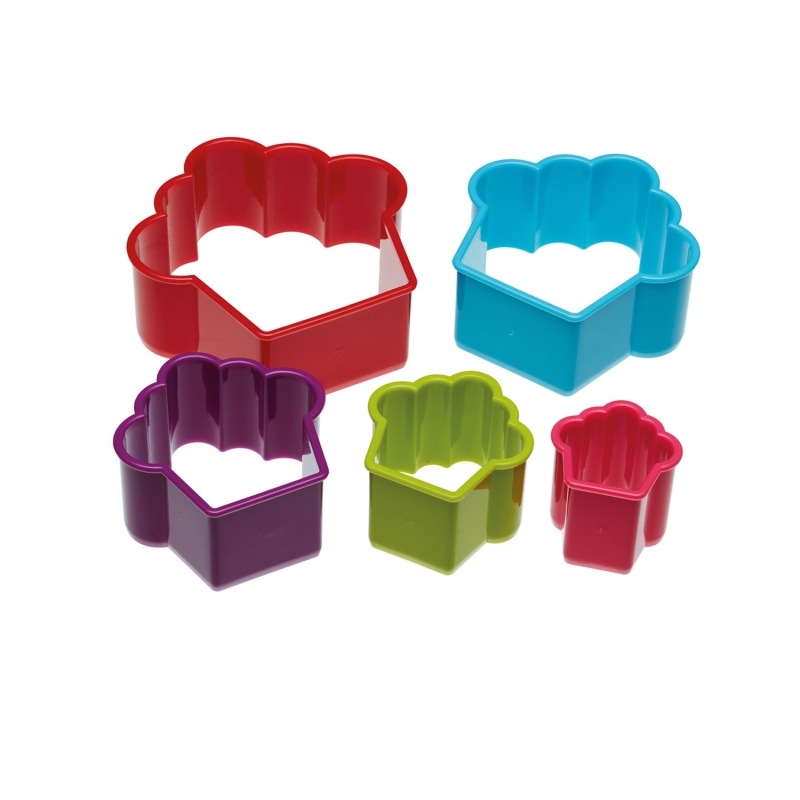 5 Kunststoff Ausstecher Cupcake 