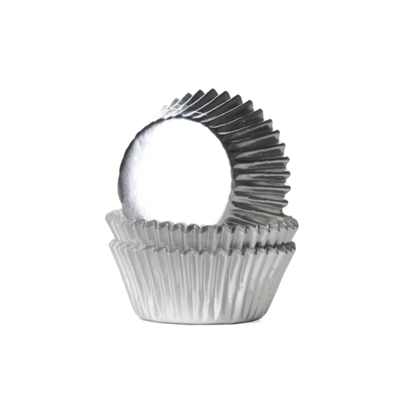 24 Muffinförmchen, silber 
