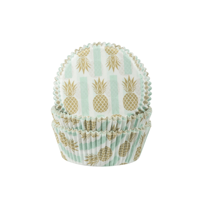 60 Muffinförmchen Ananas, 5 x 2,5cm 