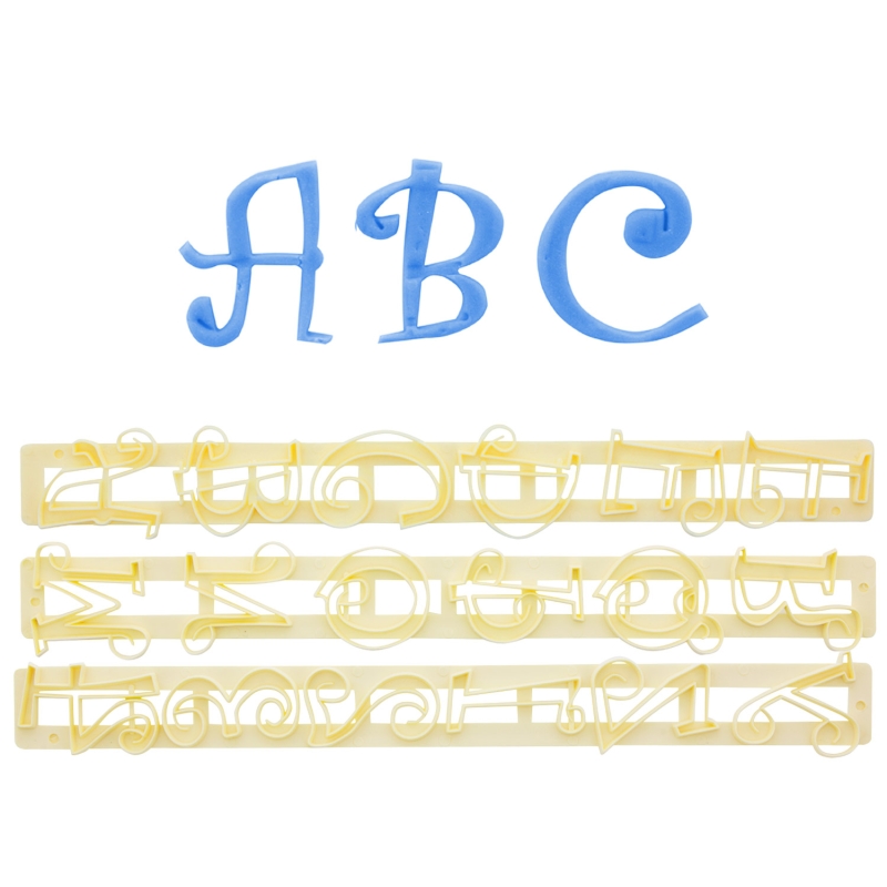 Ausstecher Buchstaben und Zahlen - Funky 