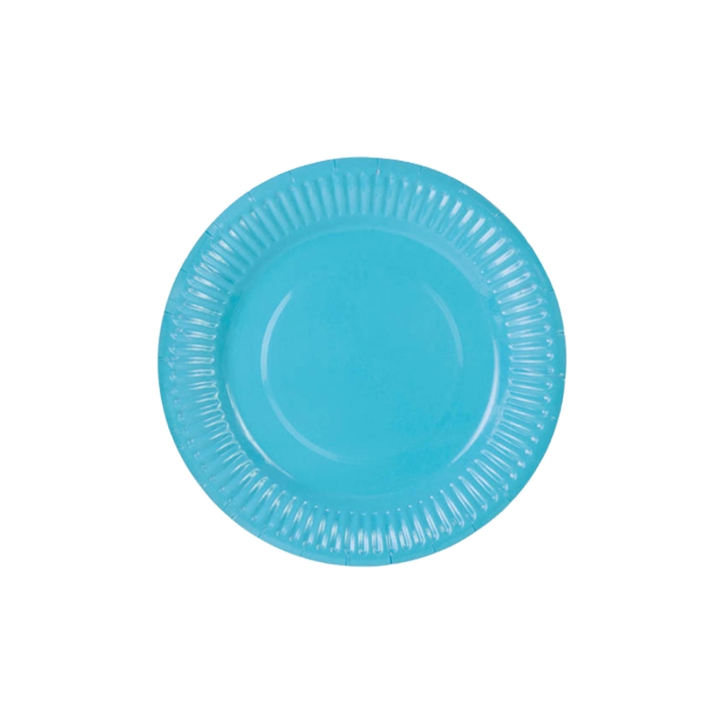 6 Pappteller, blau 
