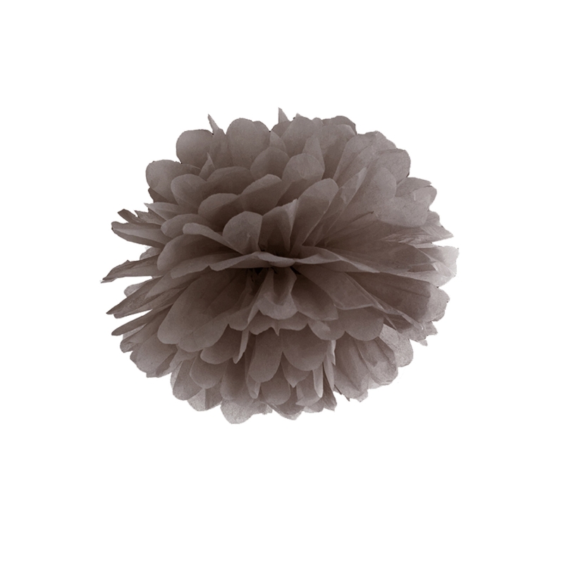 Pompom braun aus Seidenpapier, Ø 35cm 