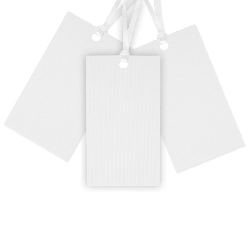 10 Papier Anhänger weiß 