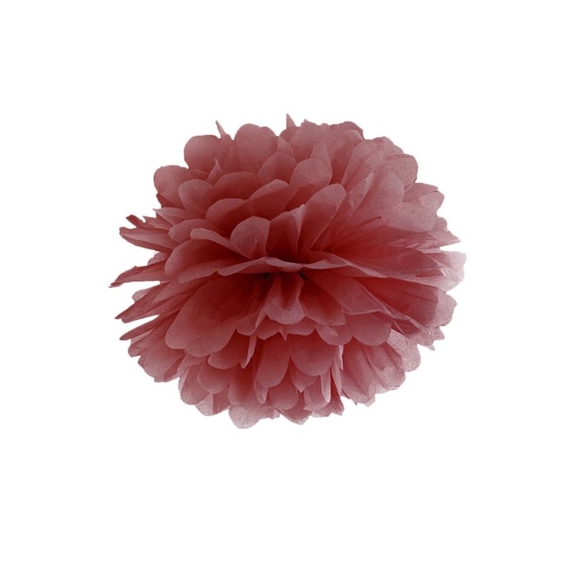 Pompom weinrot aus Seidenpapier, Ø 35cm 