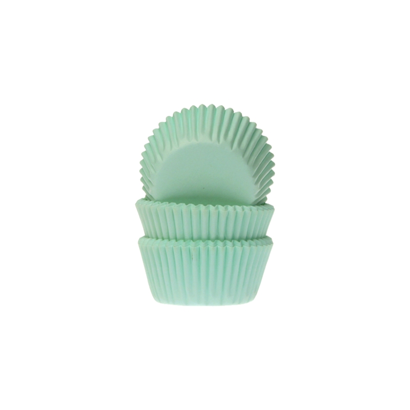 60 Mini Muffinförmchen, mintgrün 