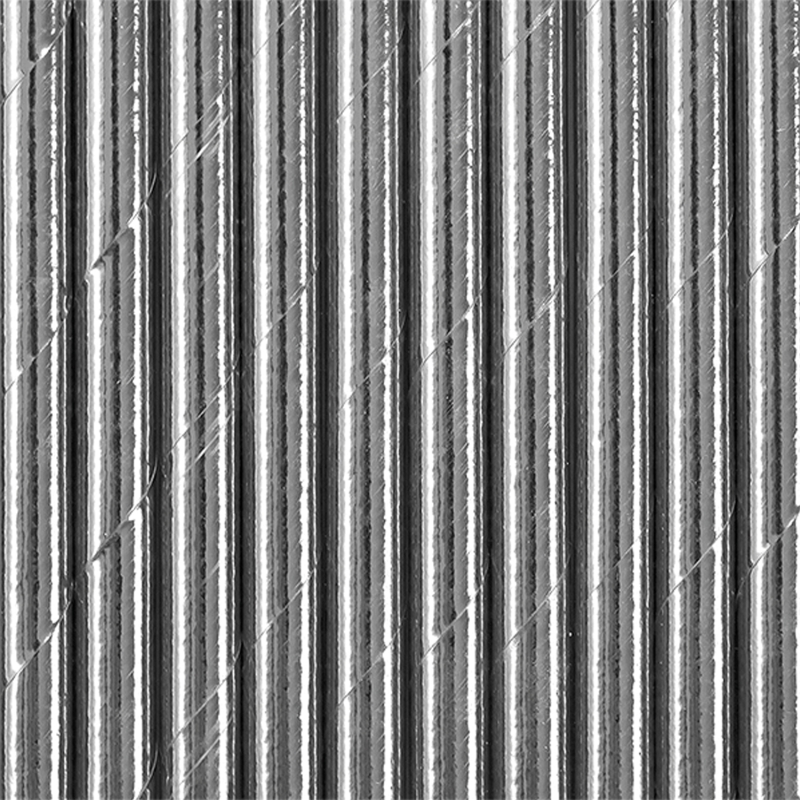 10 Papier Strohhalme, silber, 19,5cm 